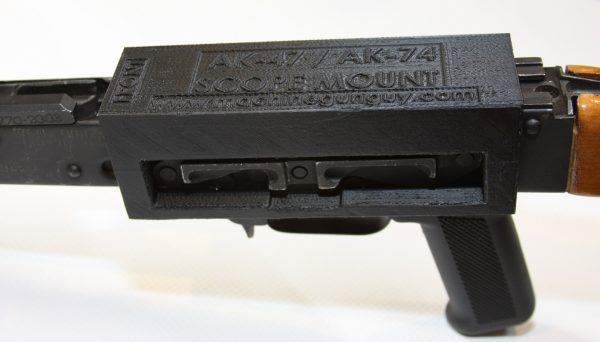 AK 47 / AK 74 side mounted scope rail installation template