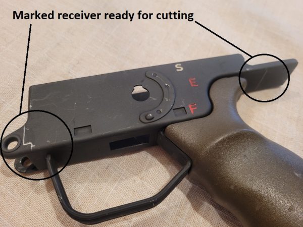 HK SEF modification Jig for select-fire ( full auto ) conversion of H&K 91, 93, 94
